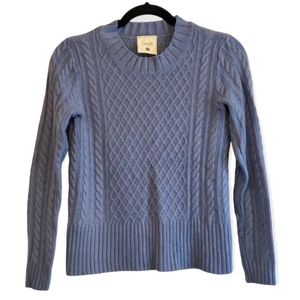 Light Blue Cable Knit Sweater